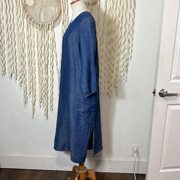 SOLD Tancredi & Morgen Chambray Lightweight Garden Dress O/S - Picture 3 of 9